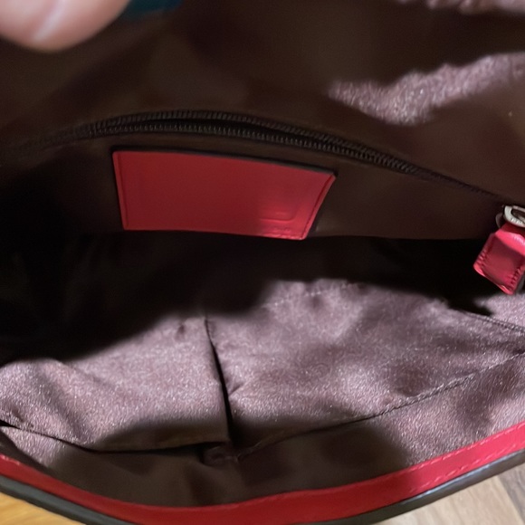 Coach front flap crossbody bag. Back zipper pocket. Adjustable strap. - Picture 3 of 4